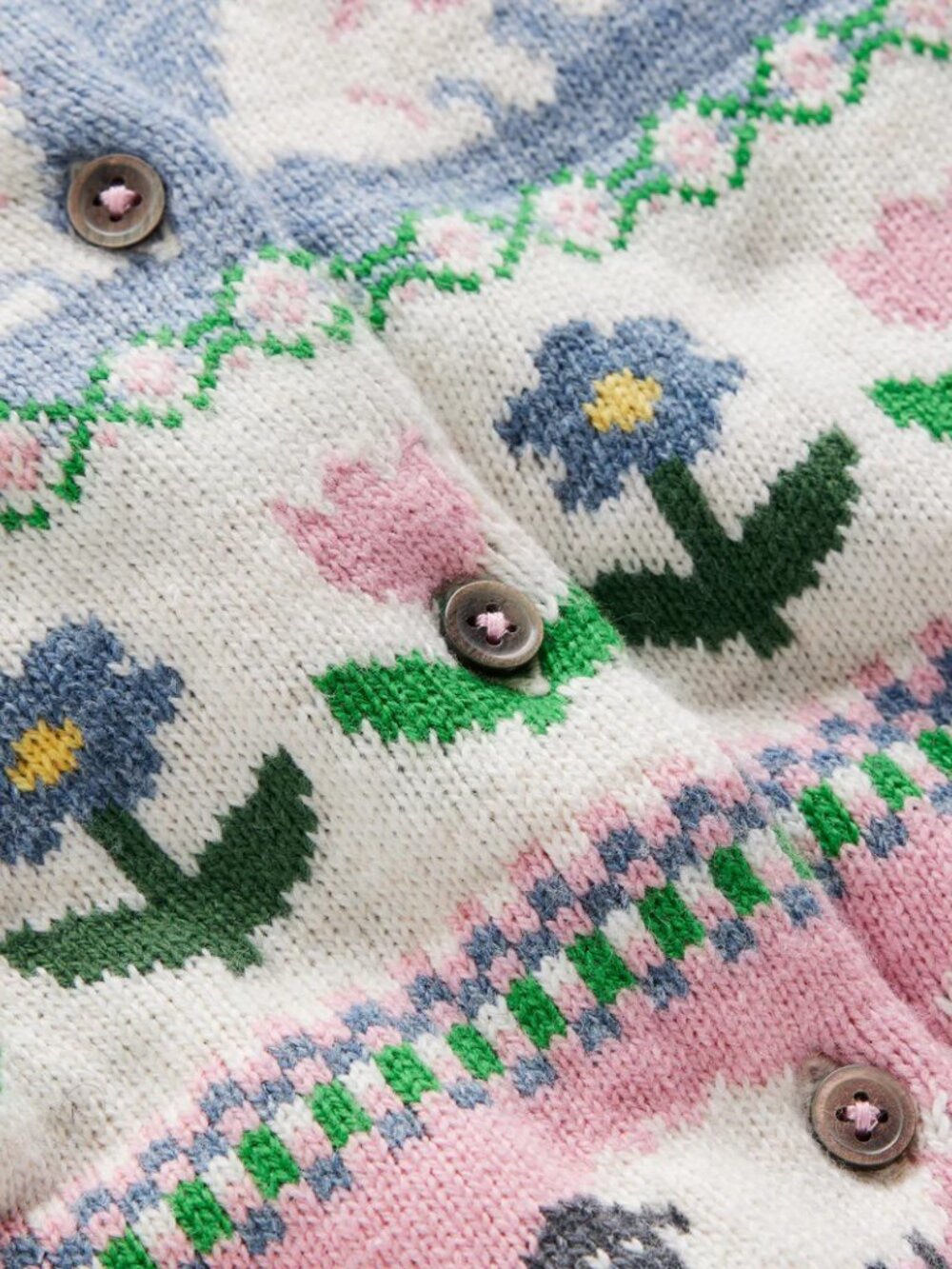 NWOT Mini Boden Edie Fair Isle Cardigan - Picture 4 of 9